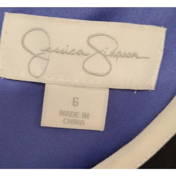 Jessica Simpson Blue Colorblock Shift Dress 6 - Picture 6 of 6